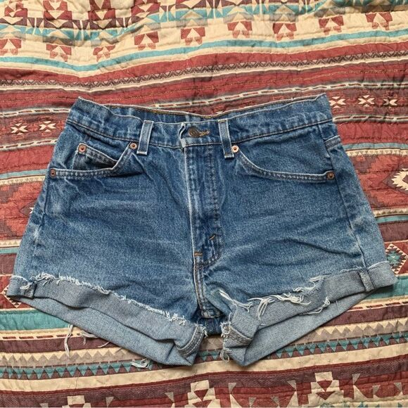 Vintage Orange Tab Levi’s High Rise Shorts size 27 - Picture 1 of 5